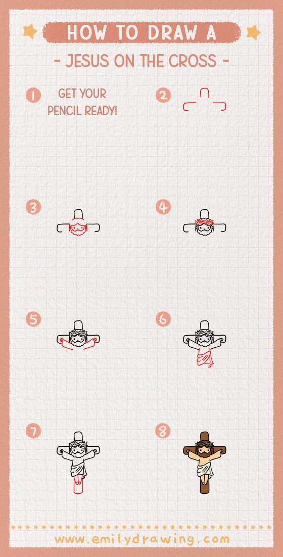 how to draw a jesus on the cross pinterest pin